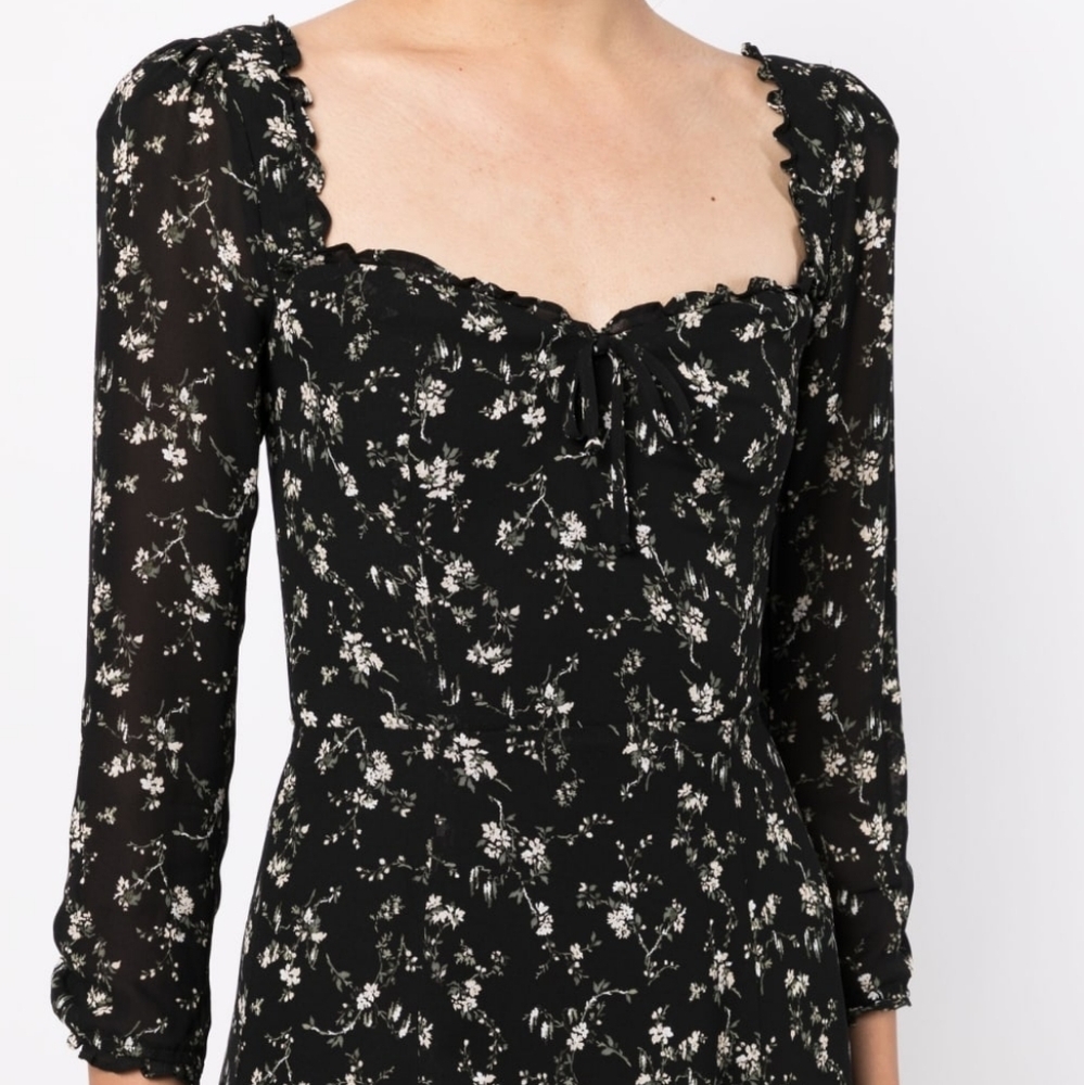 Reformation Black Remi Mini Dress - Picture 2 of 9